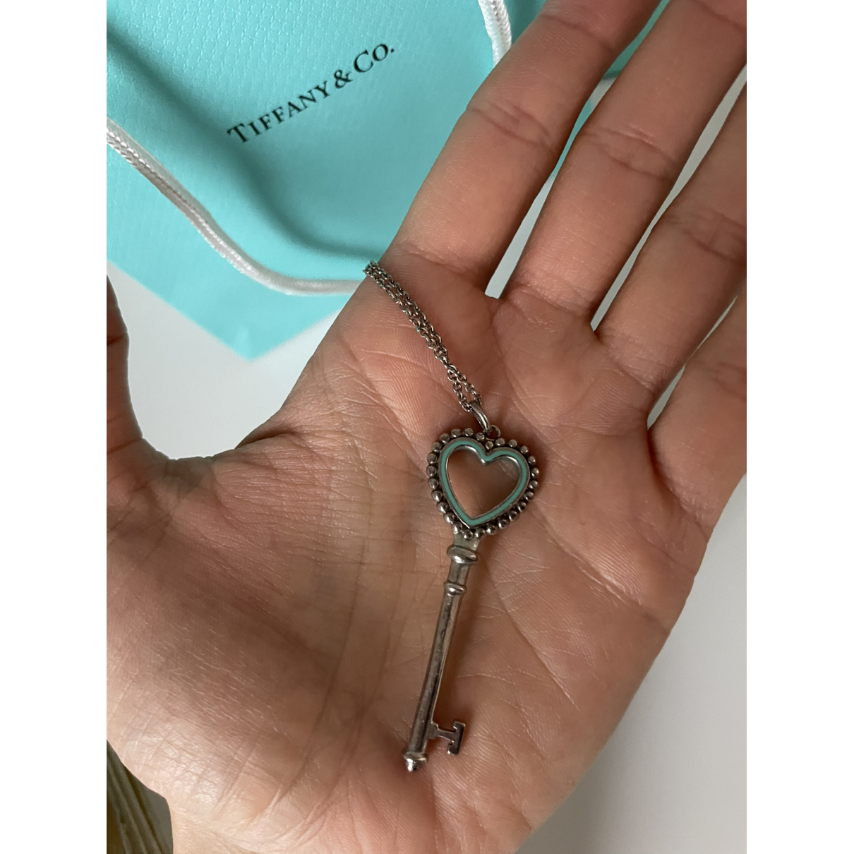 tiffany silver long necklace Tiffany \u0026 